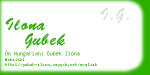 ilona gubek business card